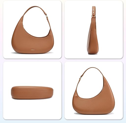 Keyli Shoulder Bag for Women Trendy Casual Leather Shoulder Purses lightweight Handbags Clutches with Zipper closure