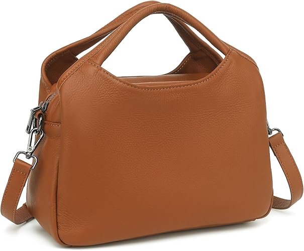 KOGTLA Genuine Leather Purses for Women, Crossbody Shoulder Bags with Top-Handle, Tote Satchel Handbags