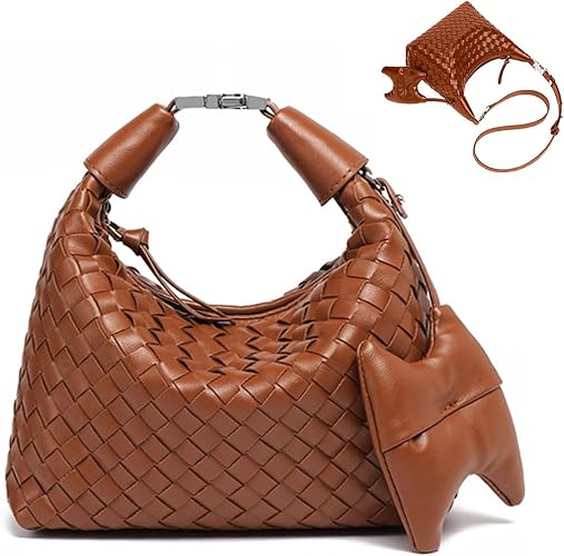 Handbag Crossbody Tote Bag for Women Small Hand Bag weave Vegan Leather Purse Clutch Women's Leather Medium Hobo Bag