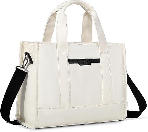 Chase Chic Canvas Tote Bag with Zipper for Women, Multi Pocket Shoulder Crossbody Handbag Bag with Compartments for Work