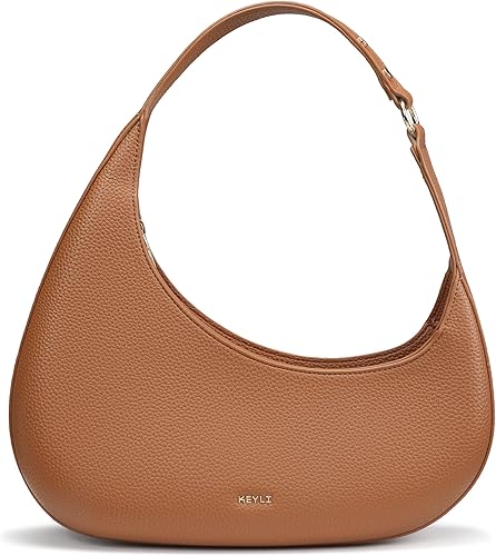 Keyli Shoulder Bag for Women Trendy Casual Leather Shoulder Purses lightweight Handbags Clutches with Zipper closure
