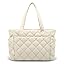 Tote Bag for Women, Lightweight Puffer Tote Work Bags with Compartments for Travel, Quilted Shoulder Bag with Zipper