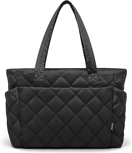 Chase Chic Canvas Tote Bag with Zipper for Women, Multi Pocket Shoulder Crossbody Handbag Bag with Compartments for Work
